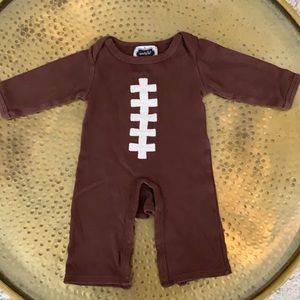 Mudpie baby football onesie